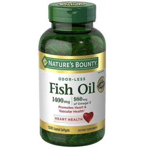 سافت ژل روغن ماهی امگا 3 Nature's Bounty Fish Oil 1400mg نیچرز بونتی (130 عددی)