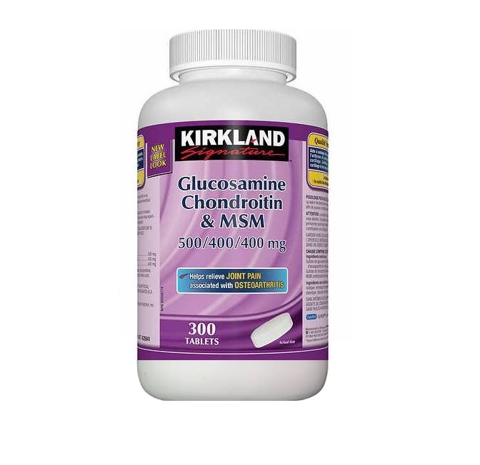 قرص تقویتی مفاصل گلوکوزامین کندرویتین همراه Kirkland MSM کرکلند (300 عددی)