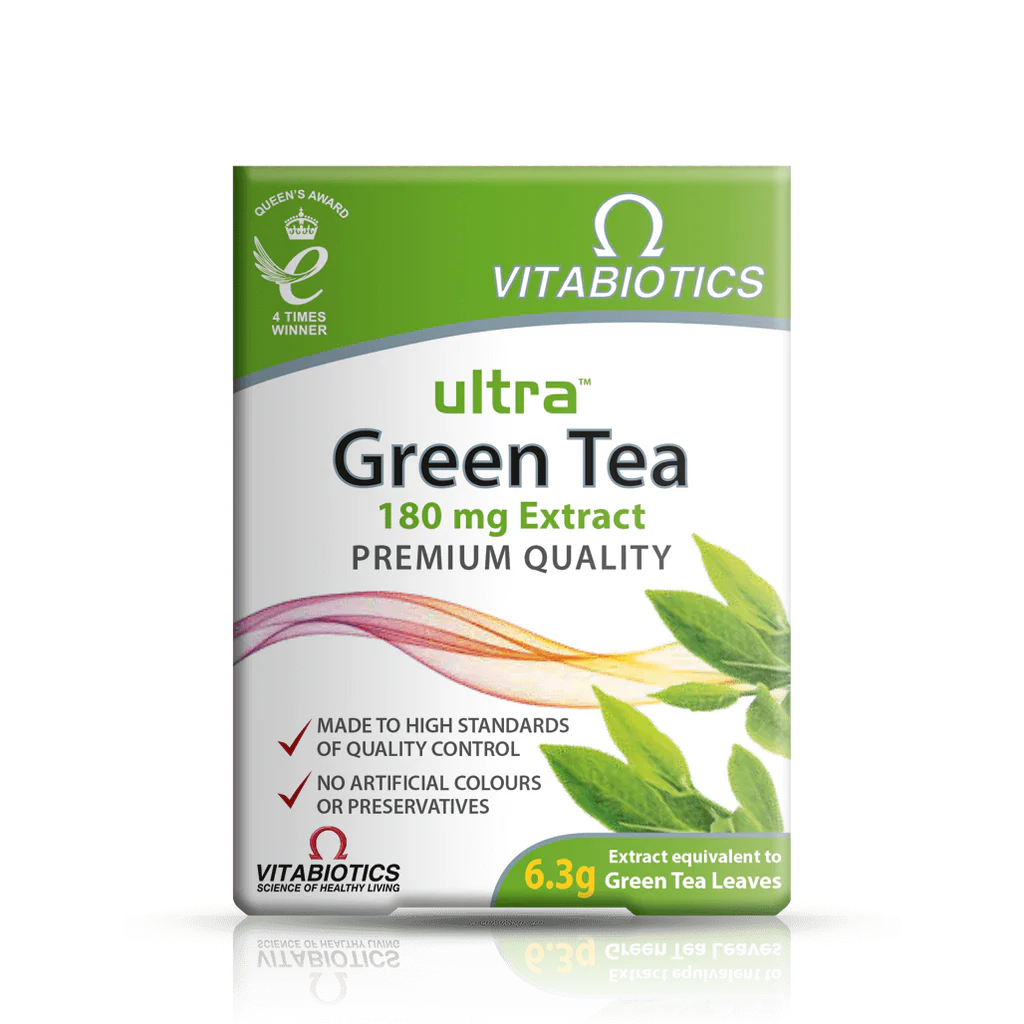 قرص عصاره چای سبز Vitabiotics Green Tea Extract 180mg ویتابیوتیکس (30 عددی)
