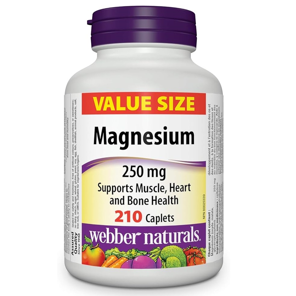 قرص منیزیم Webber Naturals Magnesium Complex 250mg وبر نچرالز (210 عددی)