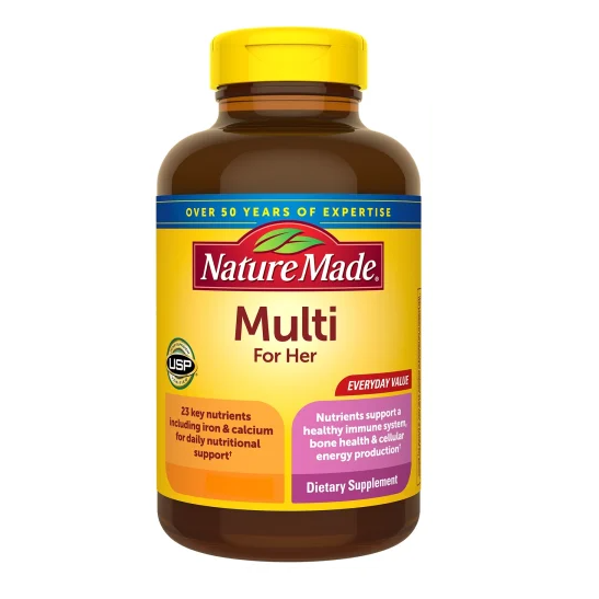 قرص مولتی ویتامین بانوان Nature Made Multivitamin For Her نیچرمید (90 عددی)