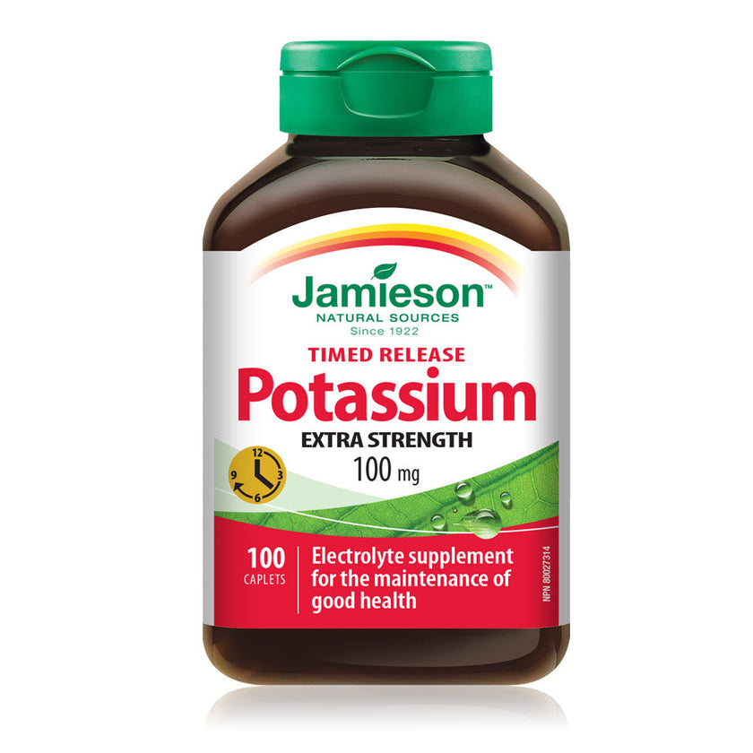 قرص پتاسیم Jamieson Potassium Gluconate 100mg جیمیسون (100 عددی)