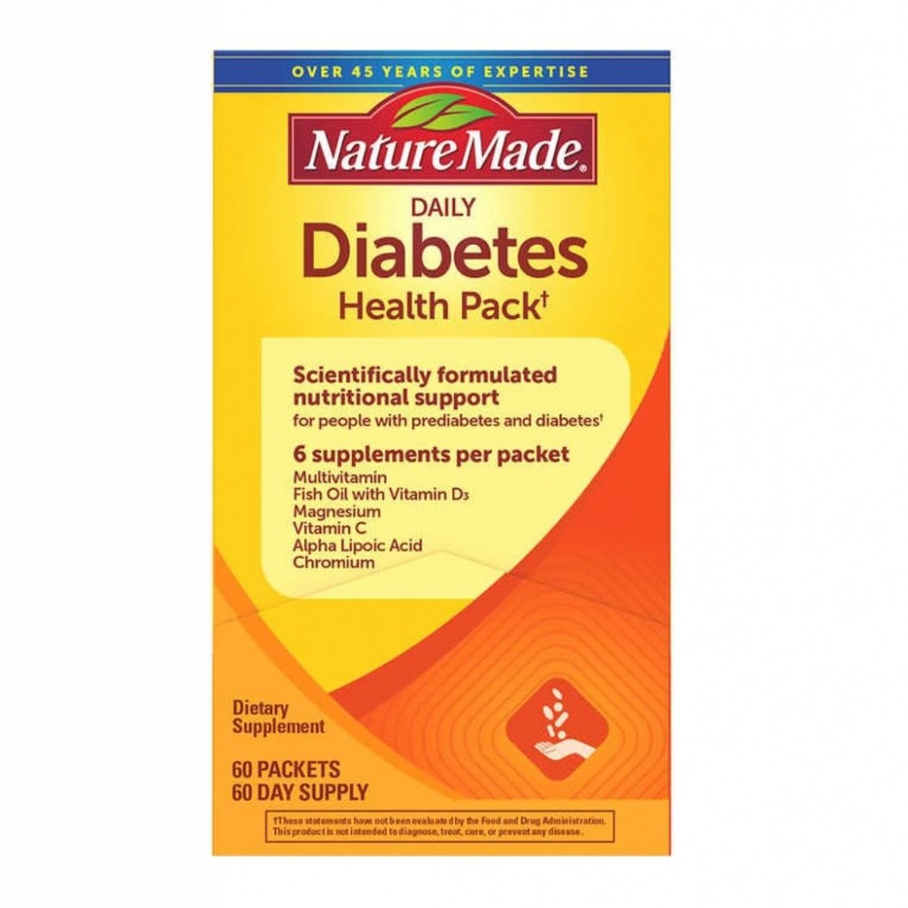 پودر سلامت دیابت NatureMade Diabetes Health Pack نیچرمید(60 پاکت)
