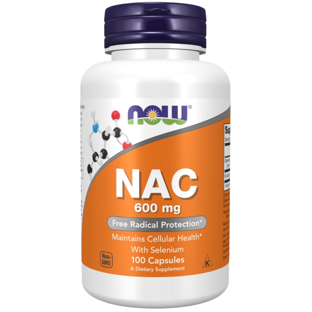 کپسول استیل سیستین NOW NAC N-Acetyl-L-Cysteine 600mg (100 عددی)