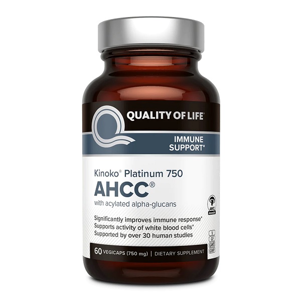 کپسول تقویت سیستم ایمنی بدن Quality of LIfe AHCC Platinum Kinoko (60 عددی)