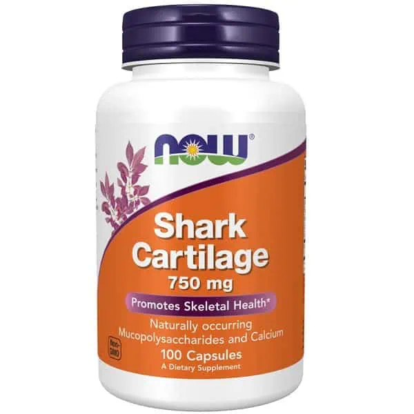 کپسول غضروف کوسه NOW Foods Shark Cartilage 750mg (100 عددی)